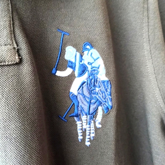 U.S Polo Assn Khaki Large Emblem Polo - Picture 4 of 8